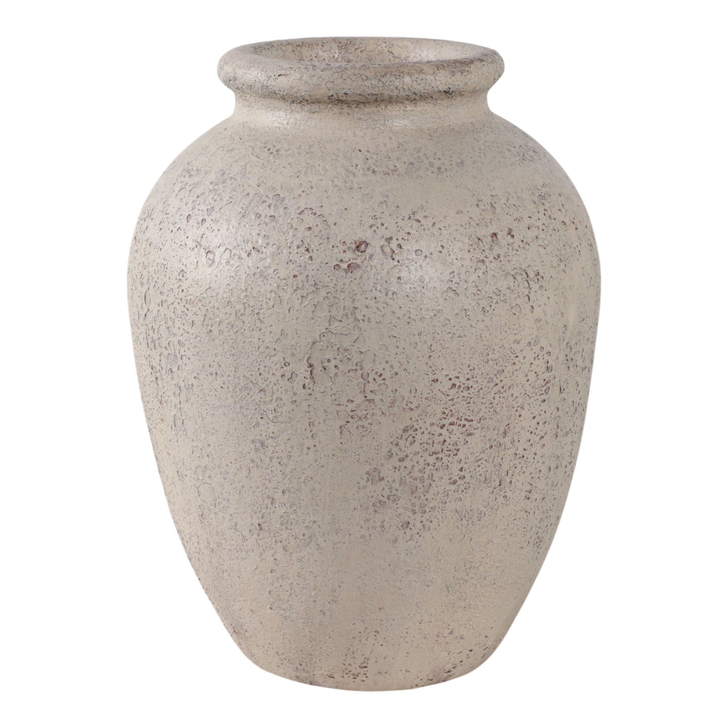 12" x 9" Terracotta Vase - White
