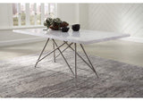 3N2560 Coral Marble Rectangular Dining Table