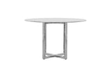 1AJ5624M Amalfi 48 Inch Round Carrara Marble Top Counter Table