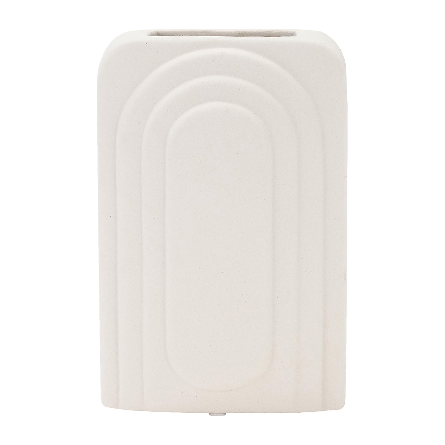 Dolomite 7" Rectangular Vase - Cotton