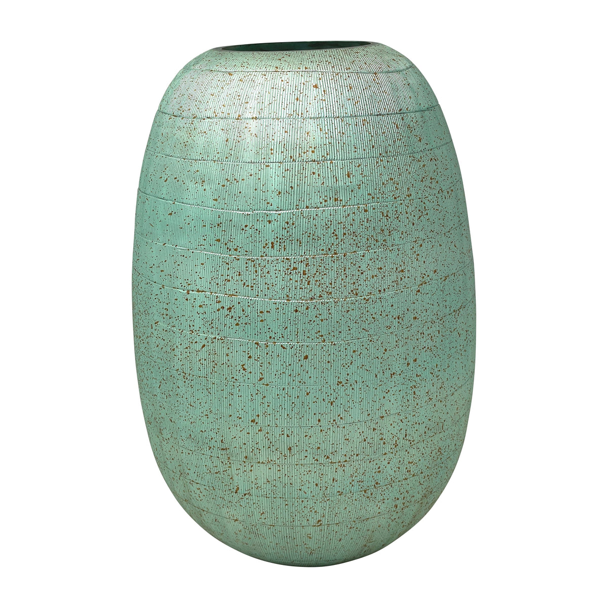 Serenity Glass 12" Antique Band-Cut Vase - Blue