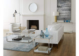 8YW421BB Jasper Square Coffee Table In Acrylic - White Glass - Pss