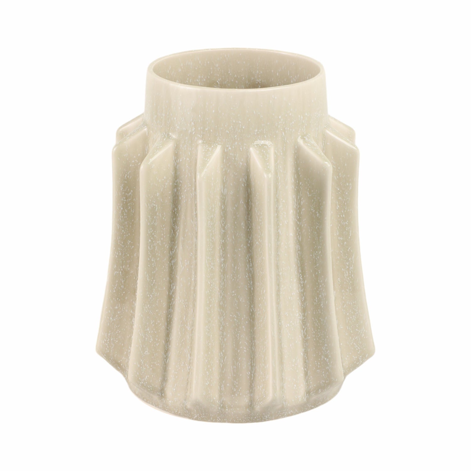 Obidos Small And Wide Portugal Vase - Taupe