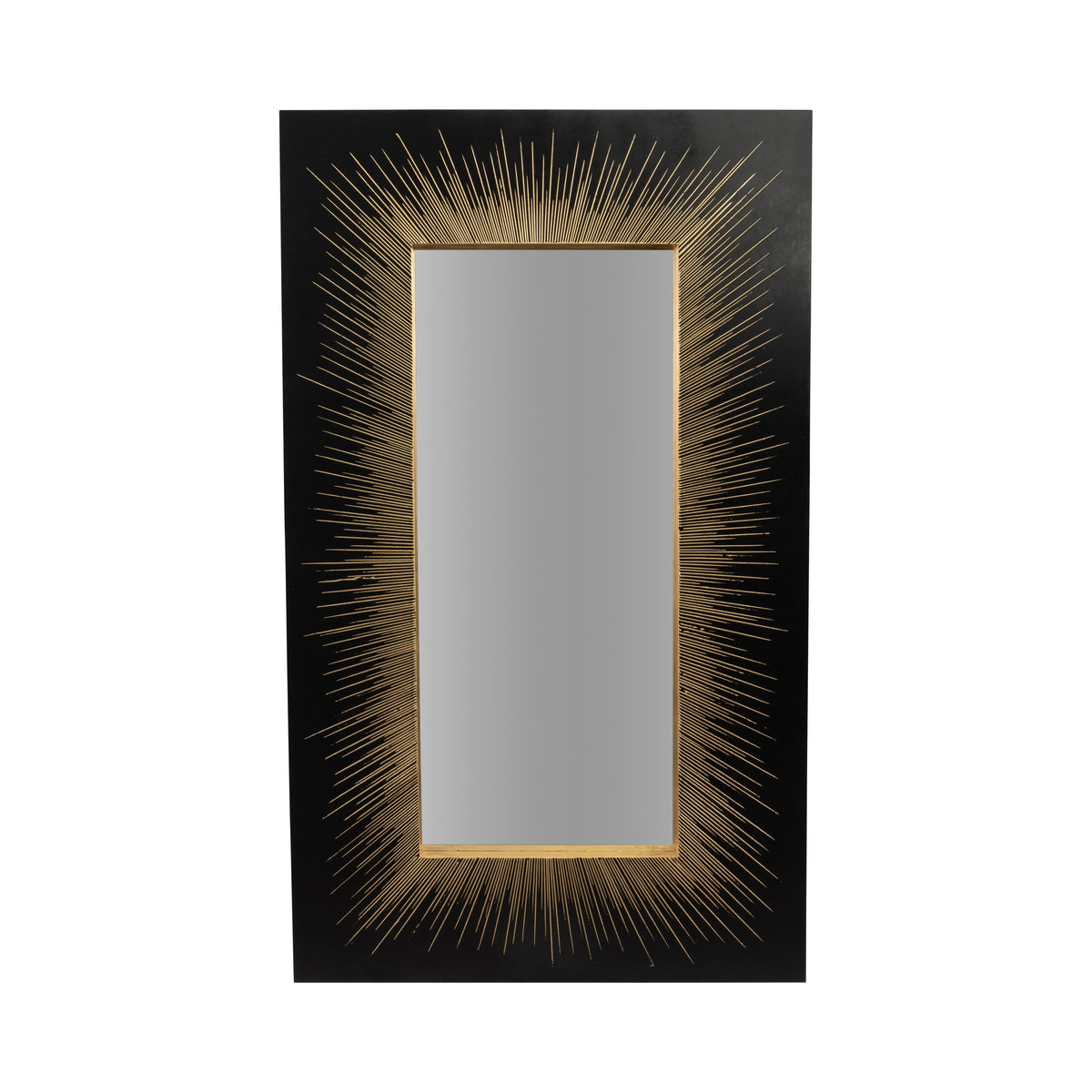 Shining Rectangular Mirror - Black / Gold