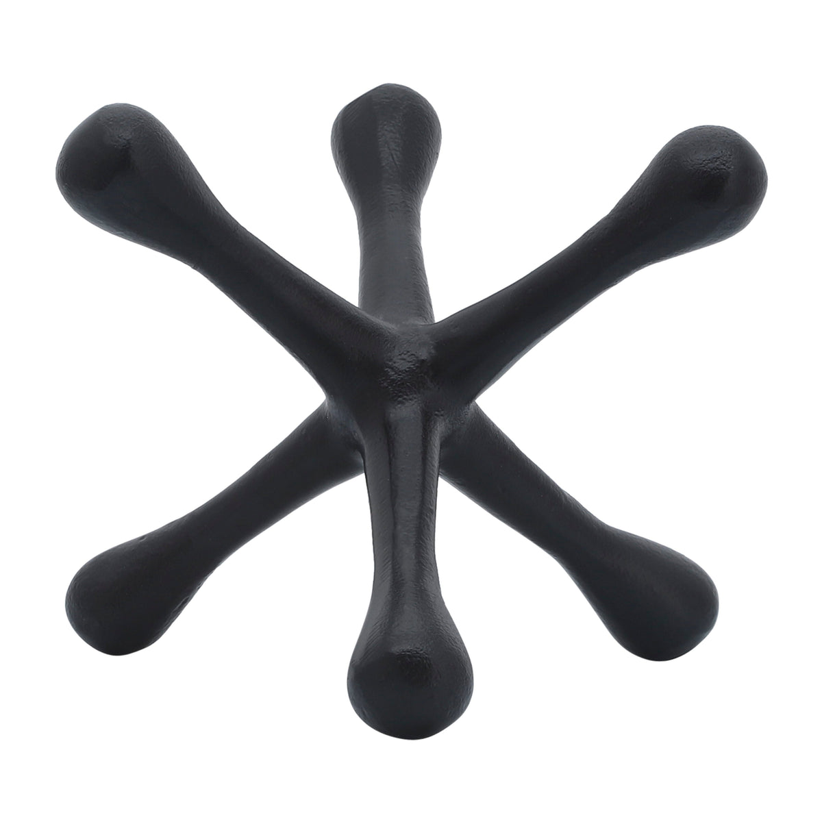 Metal Jacks Sculpture 8" - Black