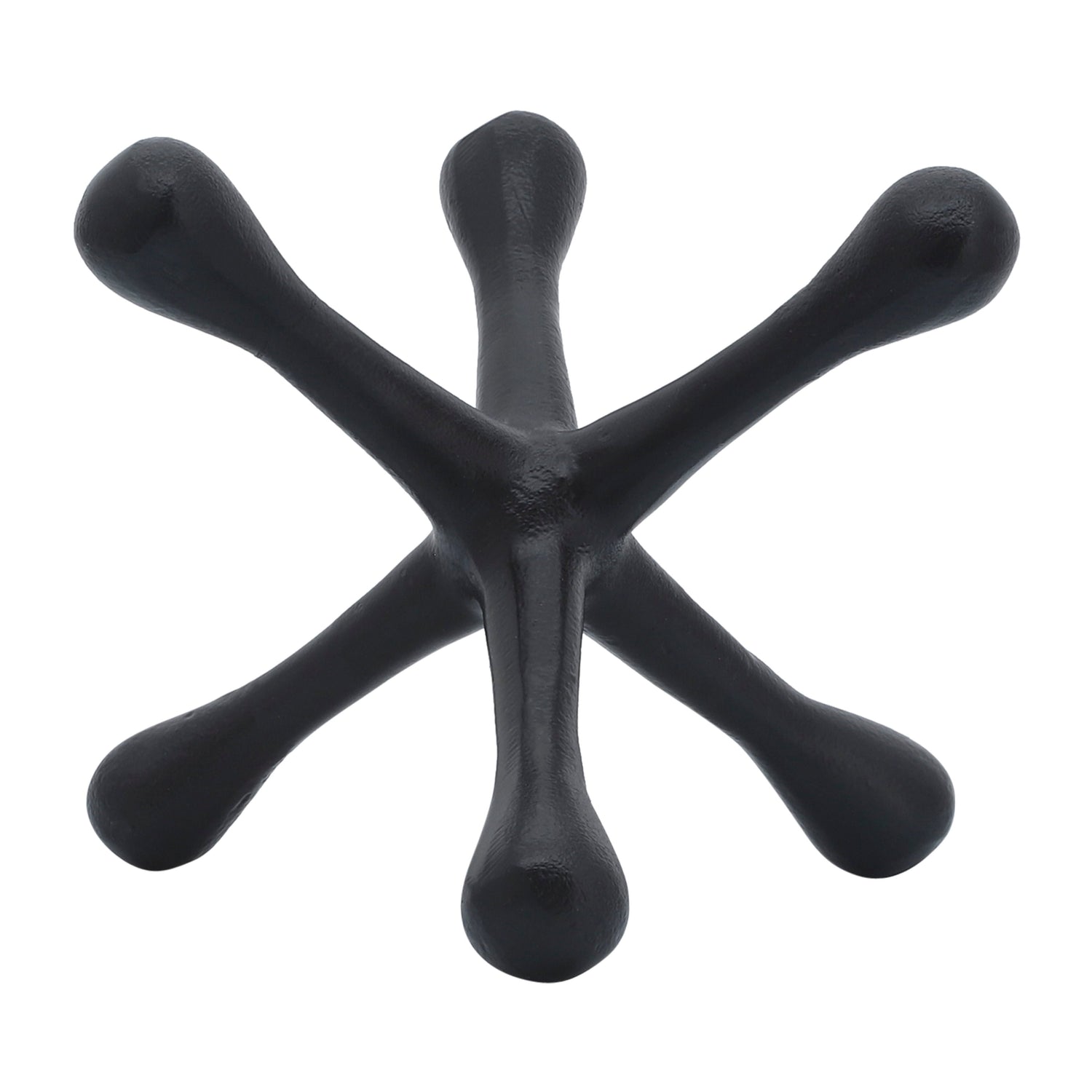 Metal Jacks Sculpture 8" - Black