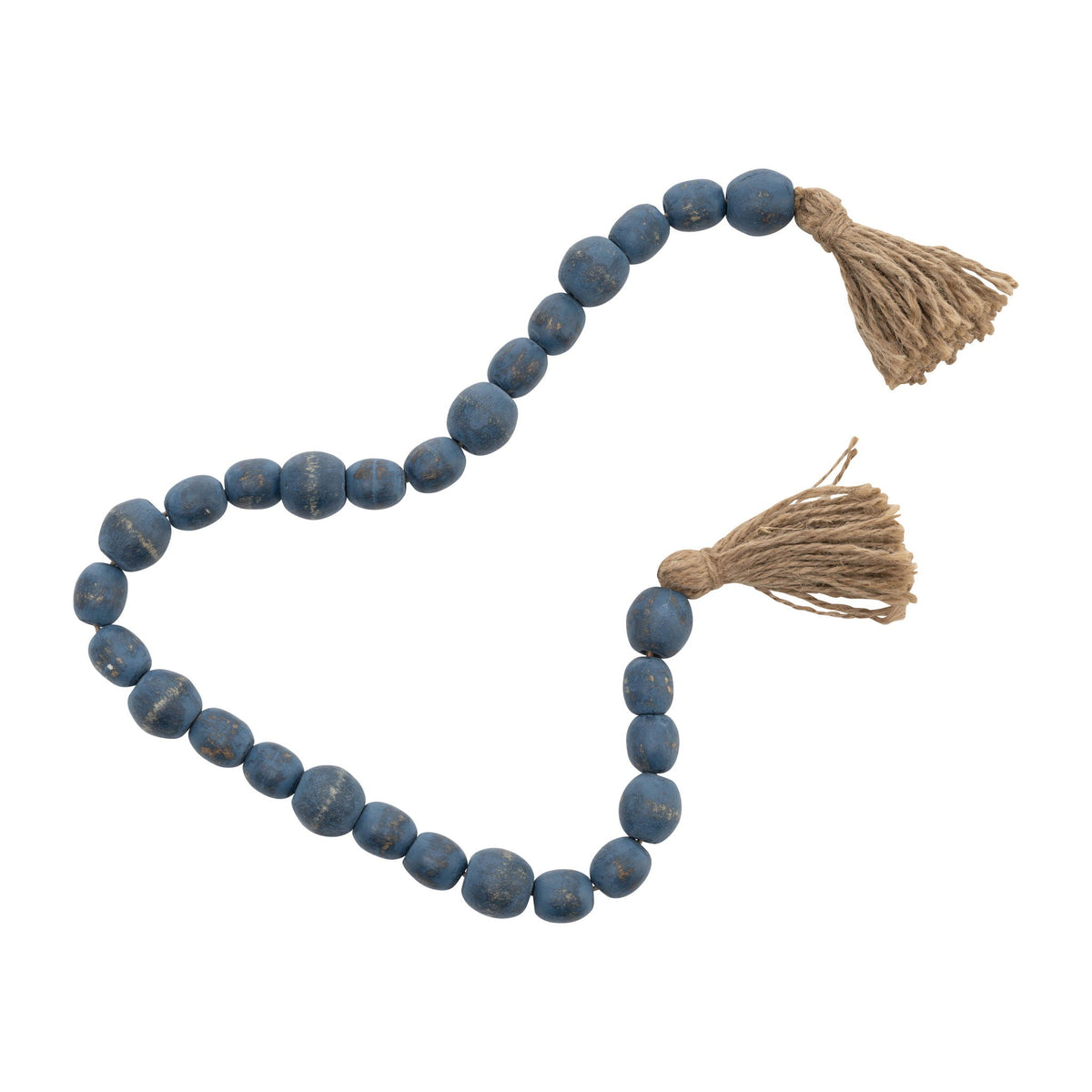 Wood 25" Bead Garland - Blue