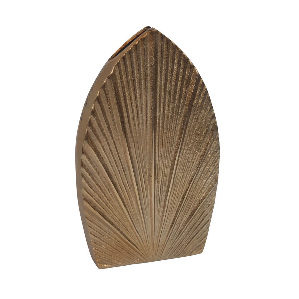 12" Kreber Metal Mitre Vase - Champagne