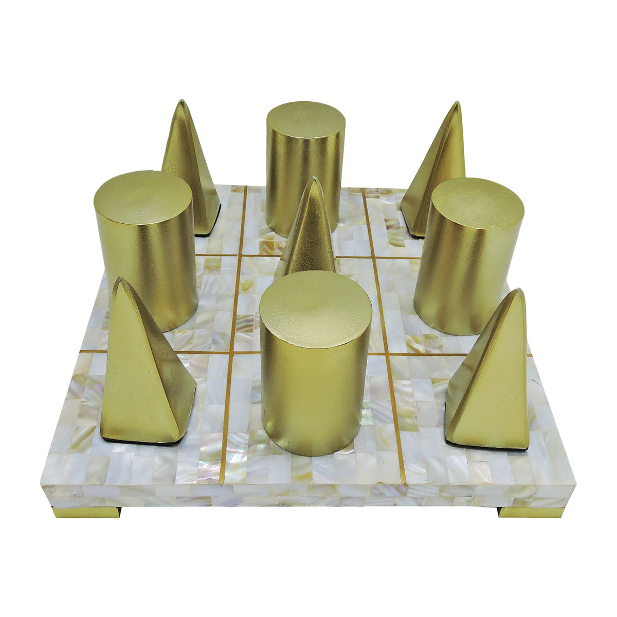 12" X 12" Bailee Mother Of Pearl Tic Tac Toe Set - Multi