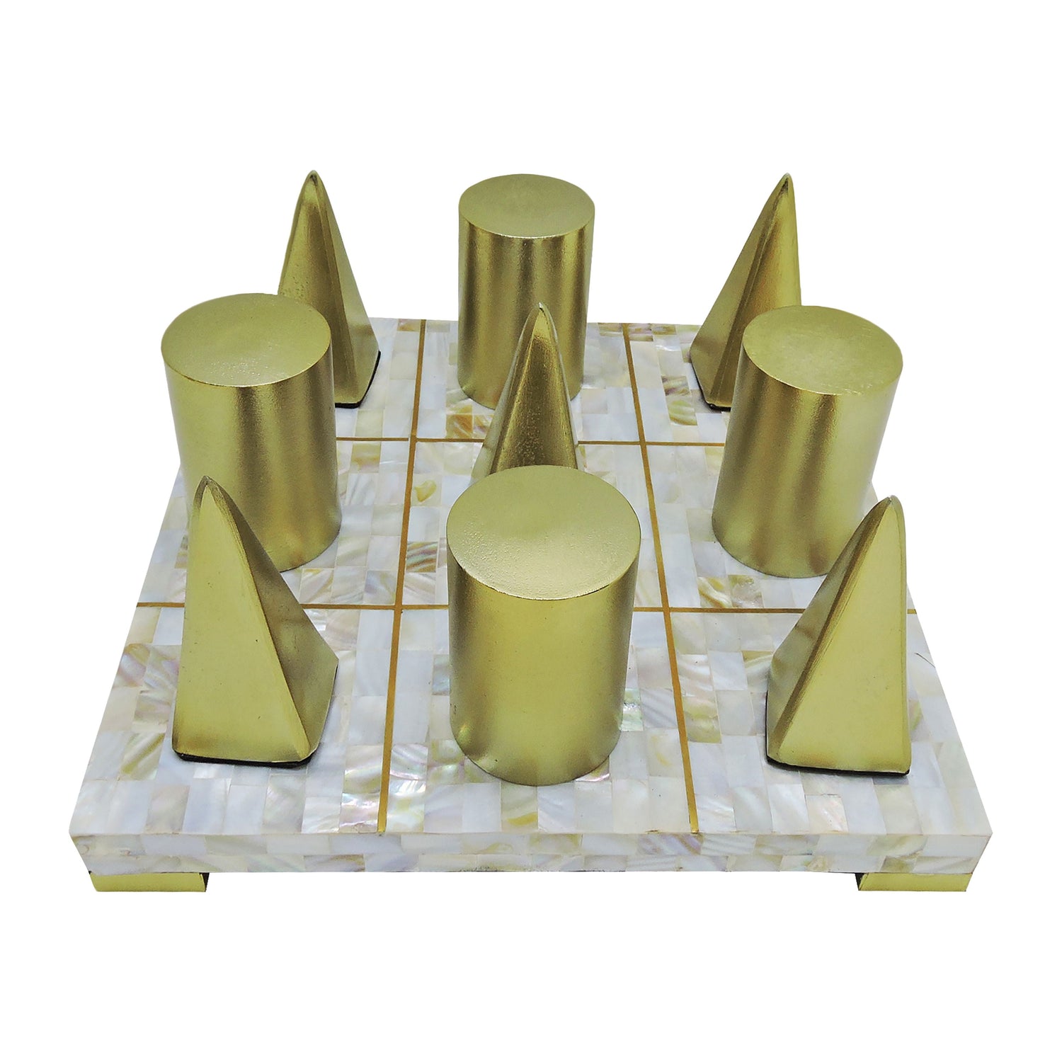 12" X 12" Bailee Mother Of Pearl Tic Tac Toe Set - Multi