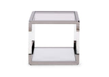 8YW422 Jasper End Table In Acrylic - White Glass - Pss