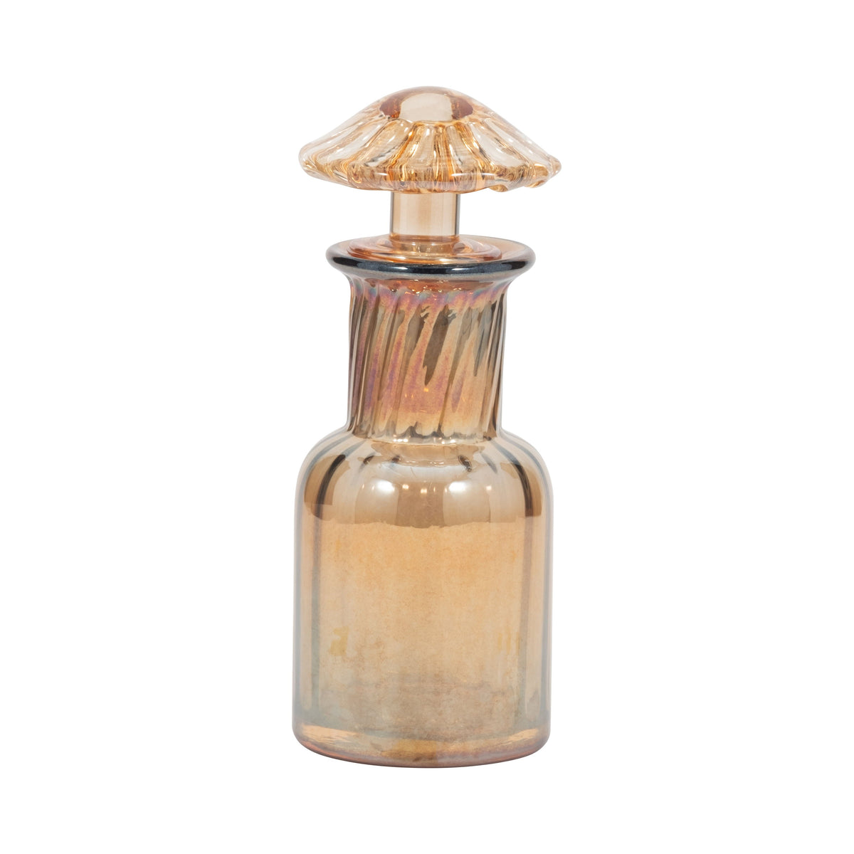 11" Igor Mushroom Glass Bottle - Orange
