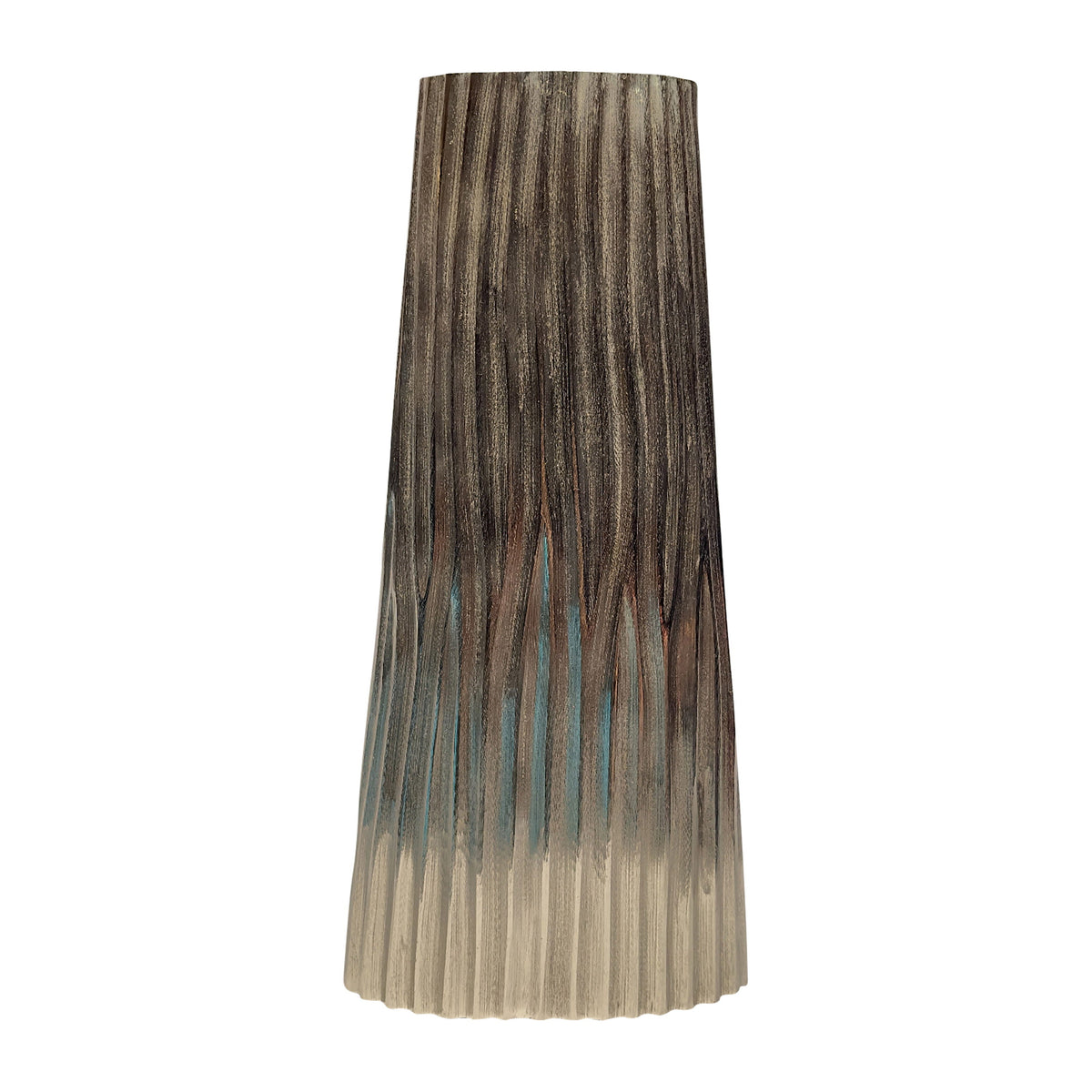 22" Lamis Large Metal Cast Vase - Silver