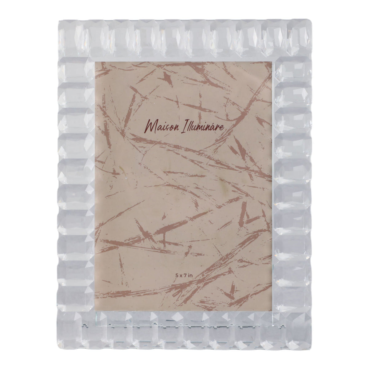 5"x7" Beveled Edge Crystal Photo Frame - Clear