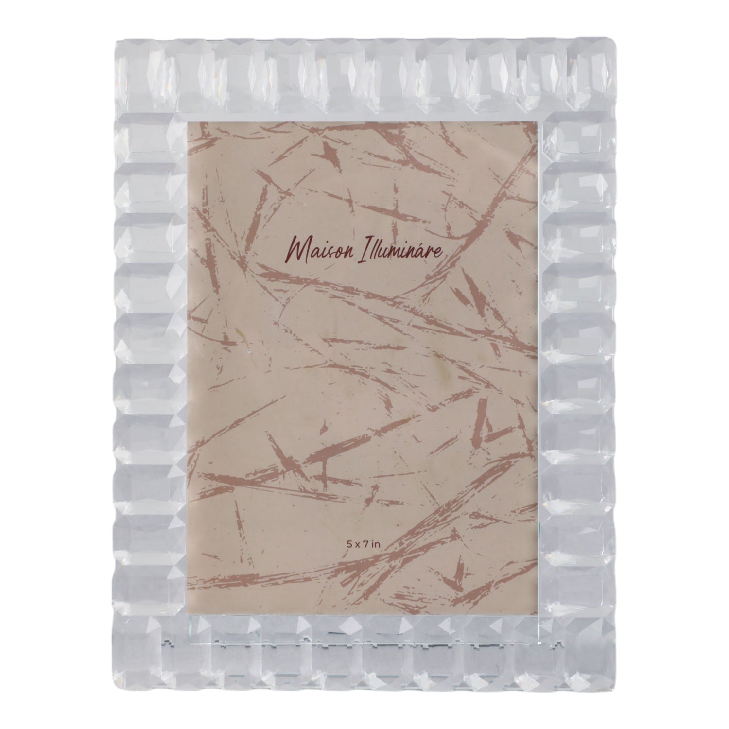 5"x7" Beveled Edge Crystal Photo Frame - Clear