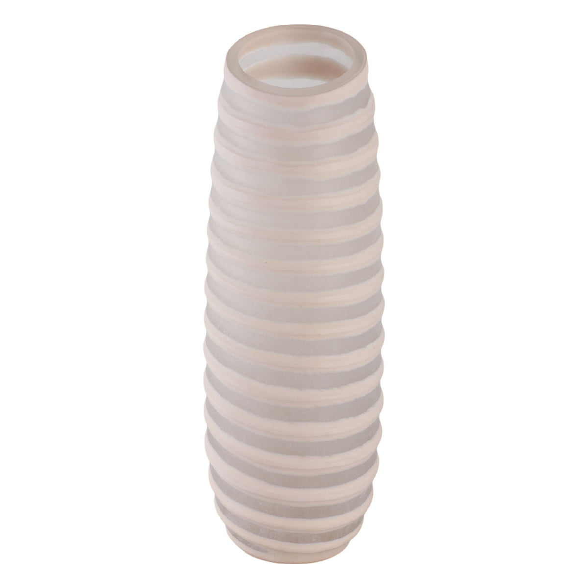 17" Westerly Large Carved Glass Vase (Set of 3) - Ivory