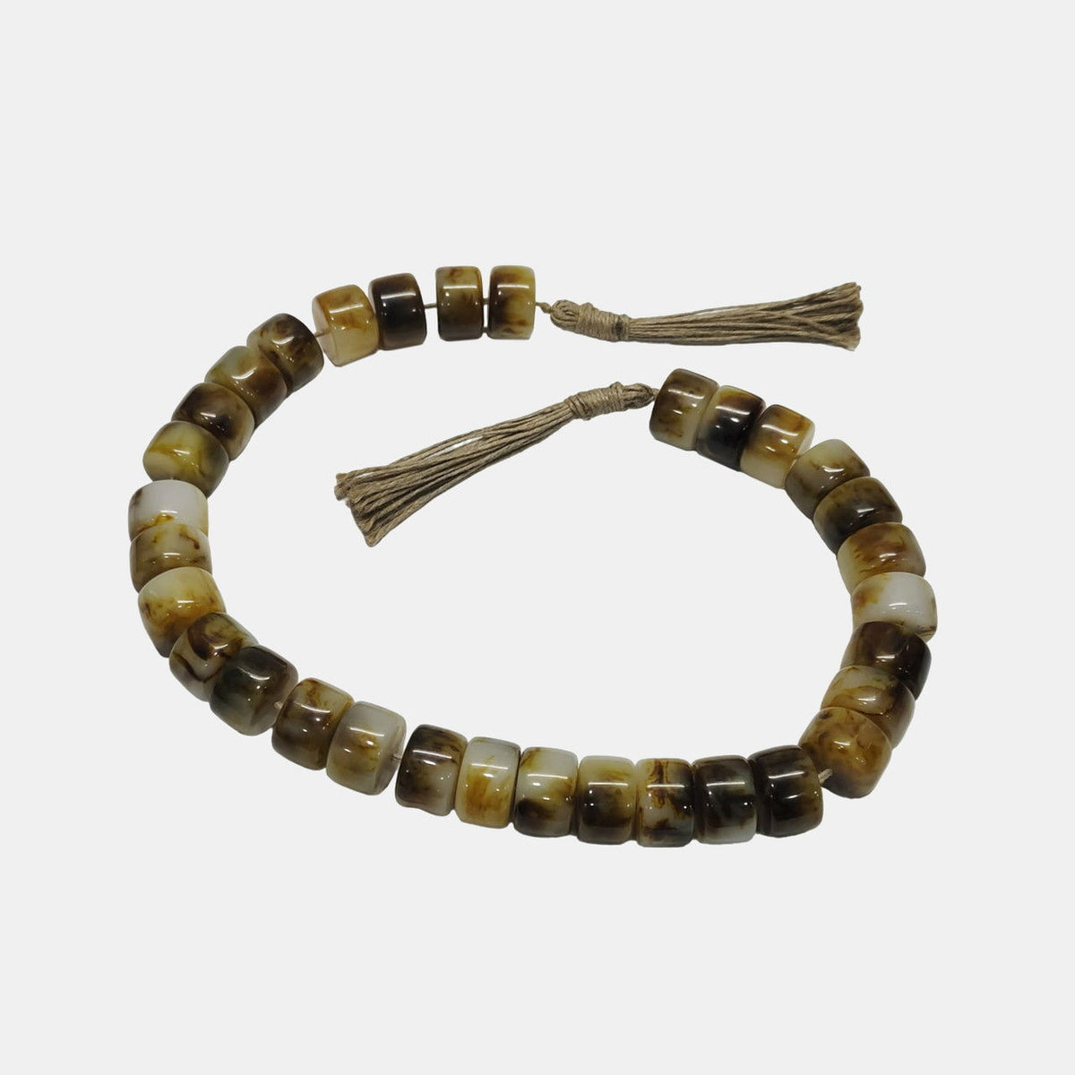 38" Cylinder 1" Resin Beaded Garland - Brown
