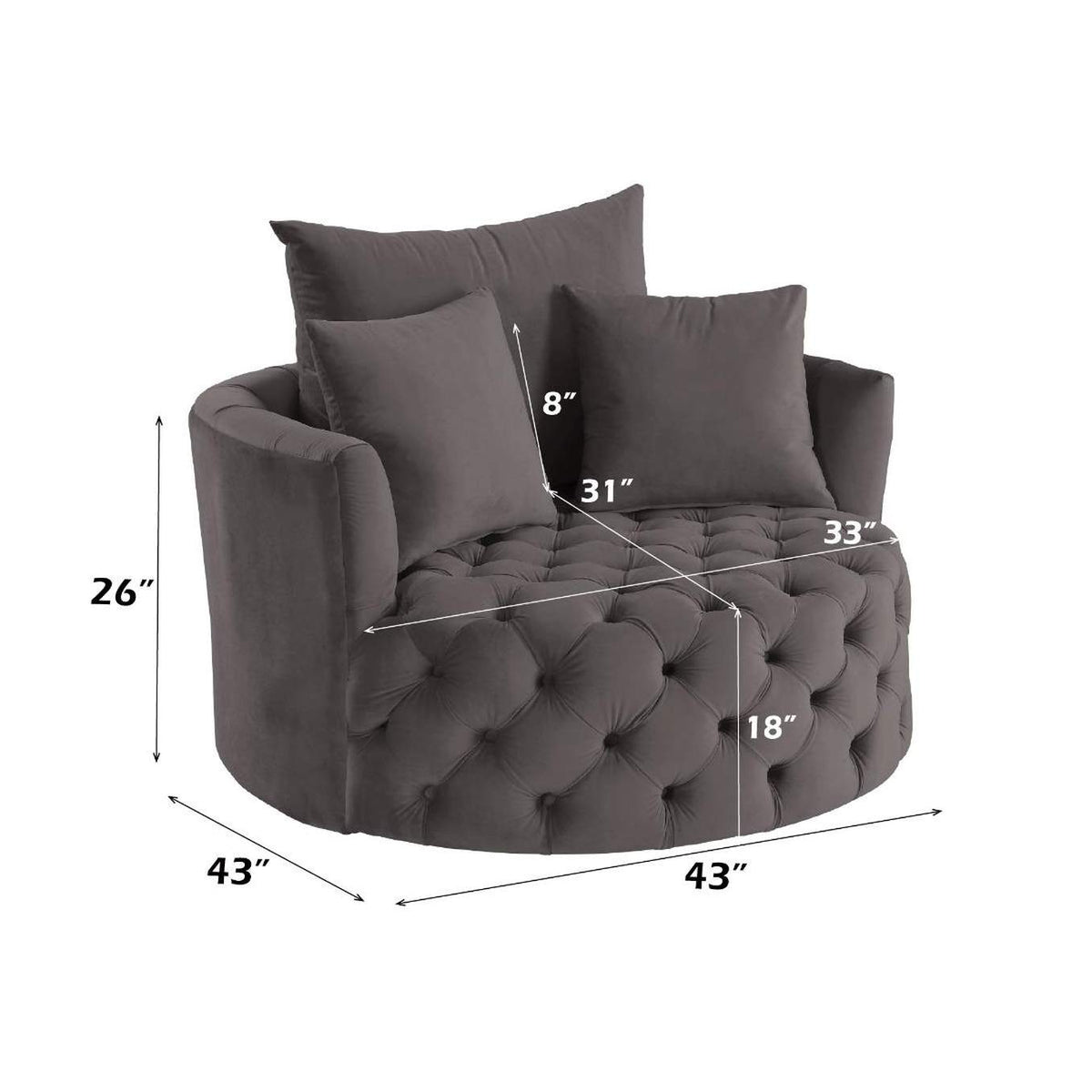 AC00292 Zunyas Accent Chair with Swivel