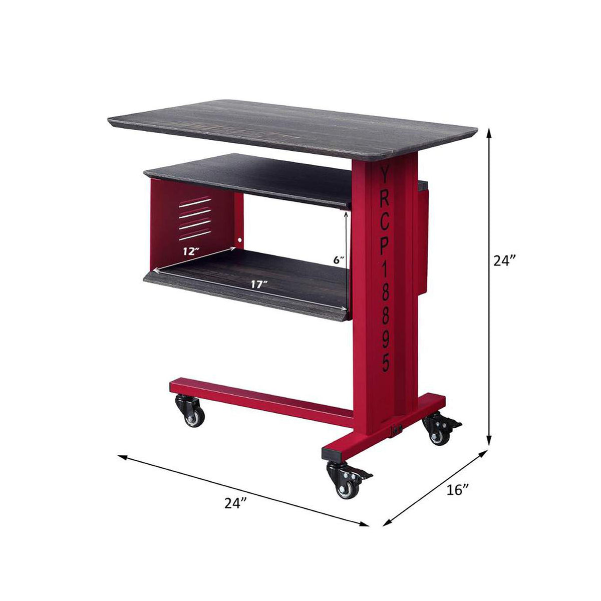 AC00361 Cargo Accent Table with Wall Shelf