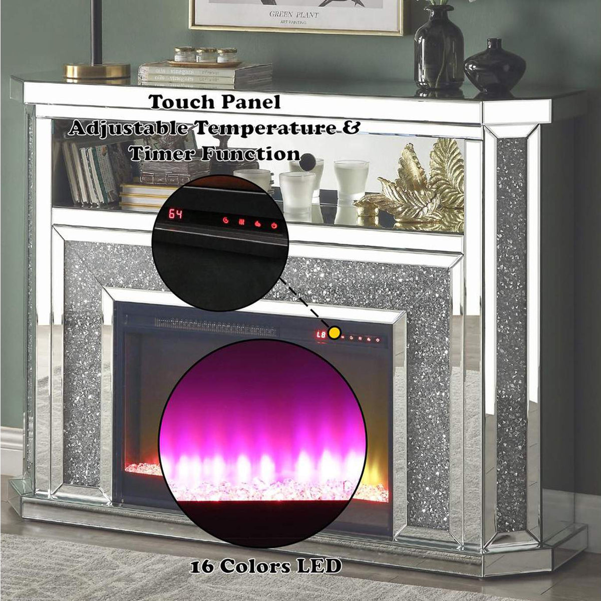 AC00508 Noralie Fireplace with Led