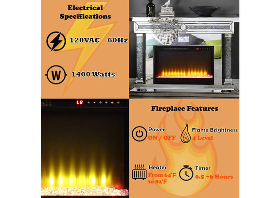 AC00510 Noralie Fireplace with Bluetooth