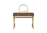 AC00665 Coleen Vanity Desk with Mirror and Jewelry Tray