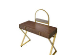 AC00665 Coleen Vanity Desk with Mirror and Jewelry Tray