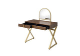 AC00665 Coleen Vanity Desk with Mirror and Jewelry Tray