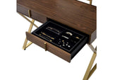 AC00665 Coleen Vanity Desk with Mirror and Jewelry Tray
