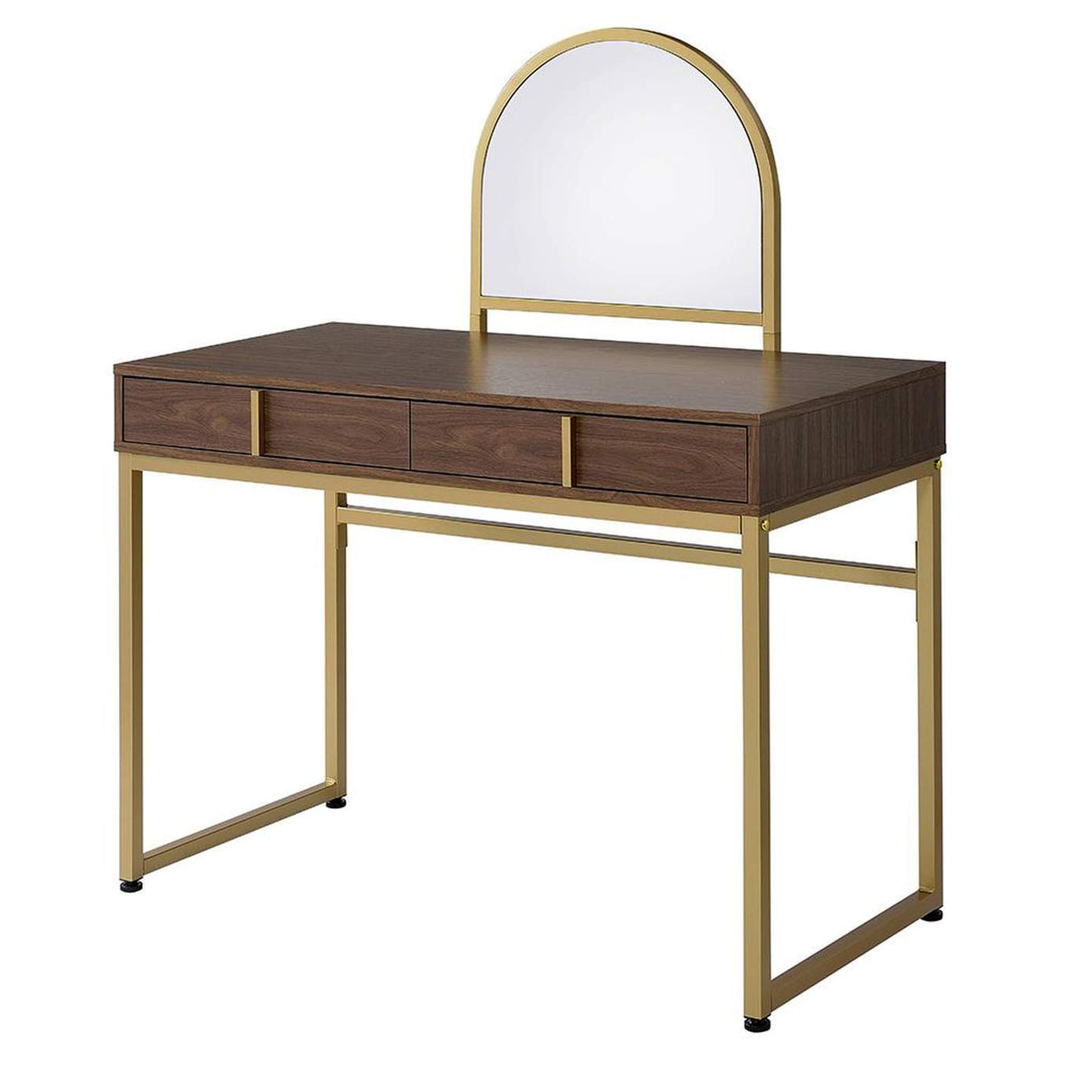AC00670 Coleen Vanity Desk with Mirror and Jewelry Tray