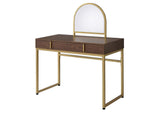 AC00670 Coleen Vanity Desk with Mirror and Jewelry Tray