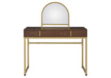 AC00670 Coleen Vanity Desk with Mirror and Jewelry Tray