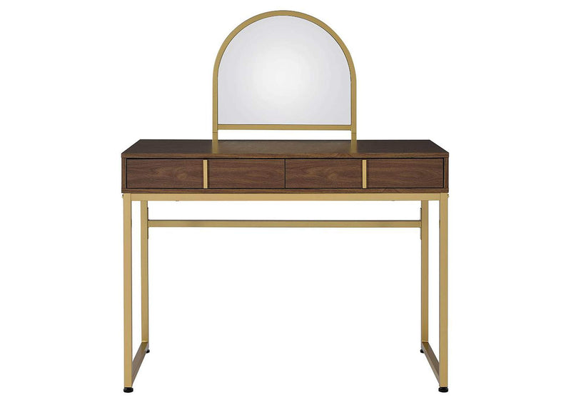 AC00670 Coleen Vanity Desk with Mirror and Jewelry Tray