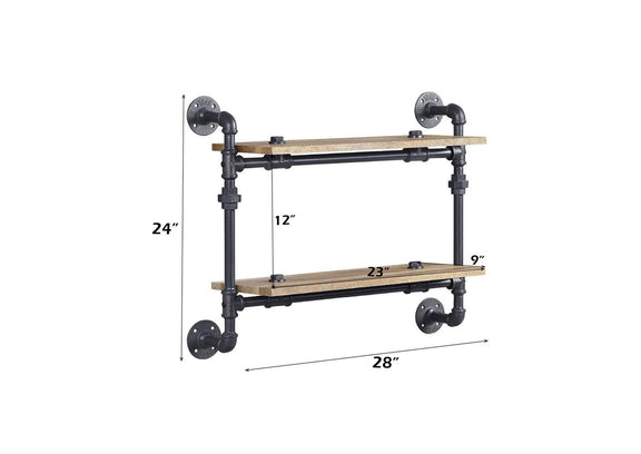 AC00735 Brantley Wall Rack with 2 Shelves