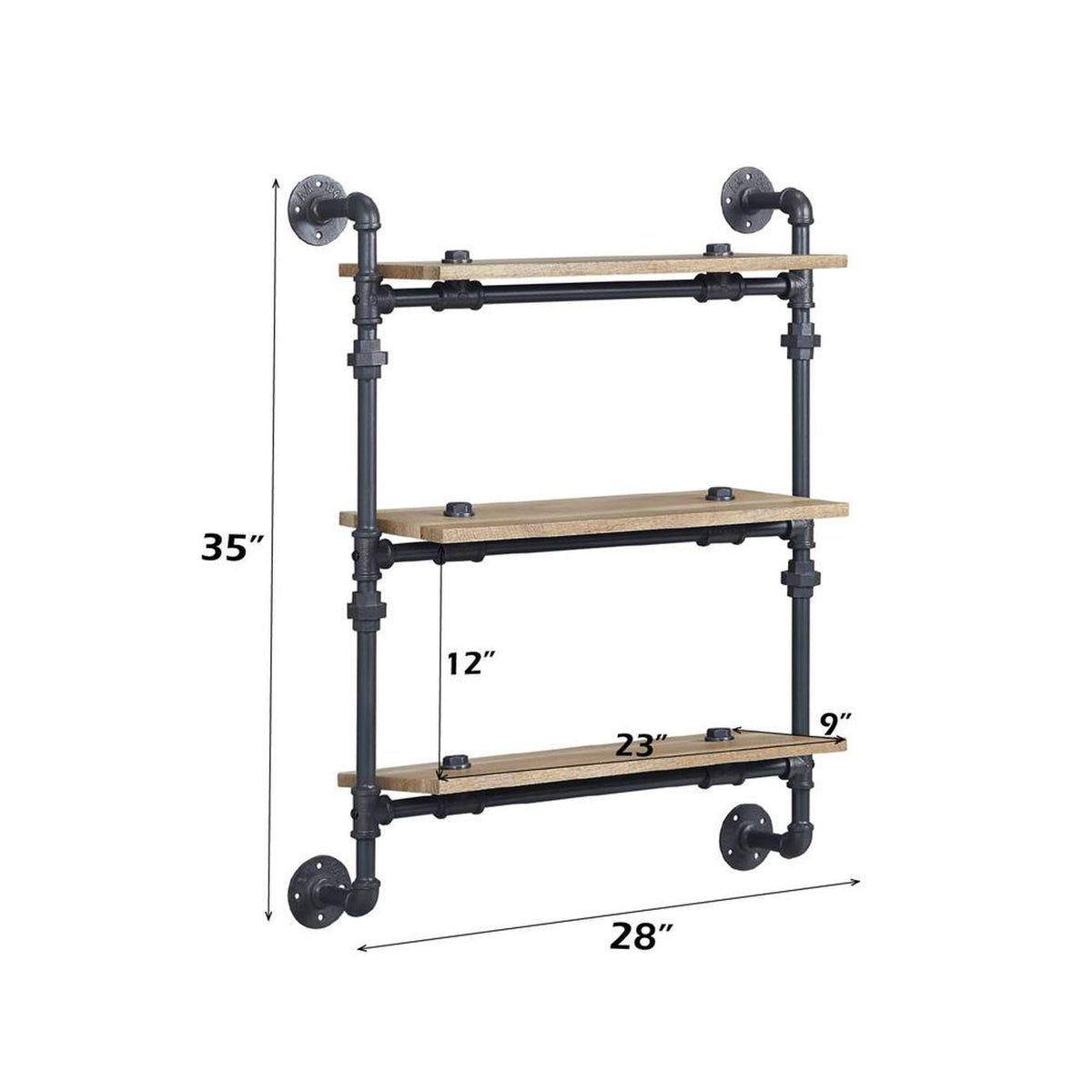 AC00736 Brantley Wall Rack with 3 Shelves