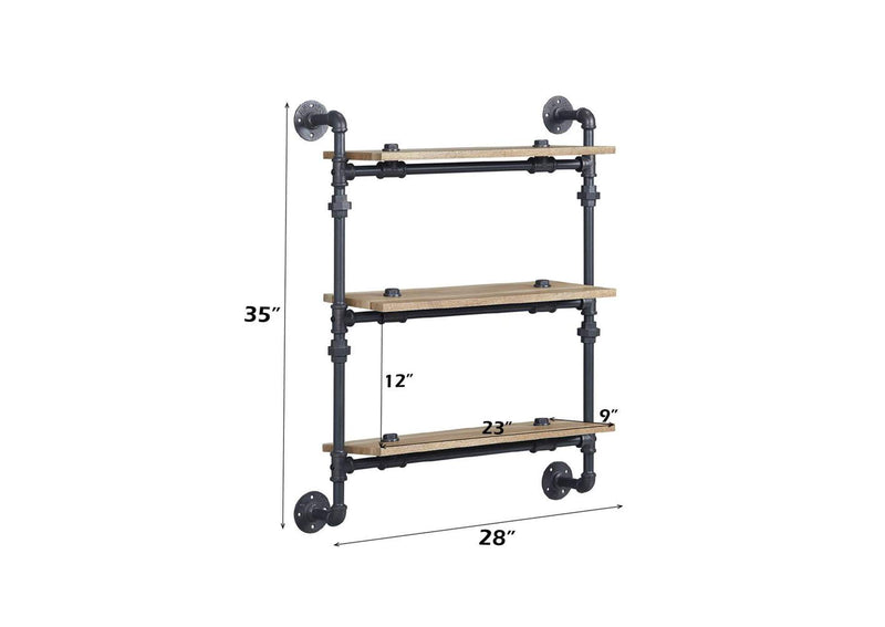 AC00736 Brantley Wall Rack with 3 Shelves