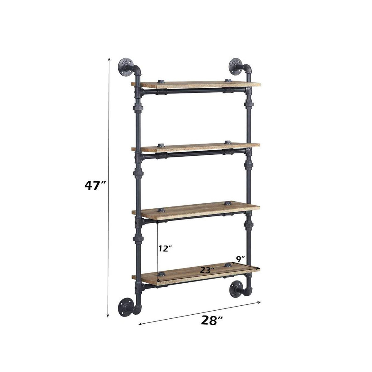 AC00737 Brantley Wall Rack with 4 Shelves