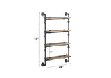 AC00737 Brantley Wall Rack with 4 Shelves
