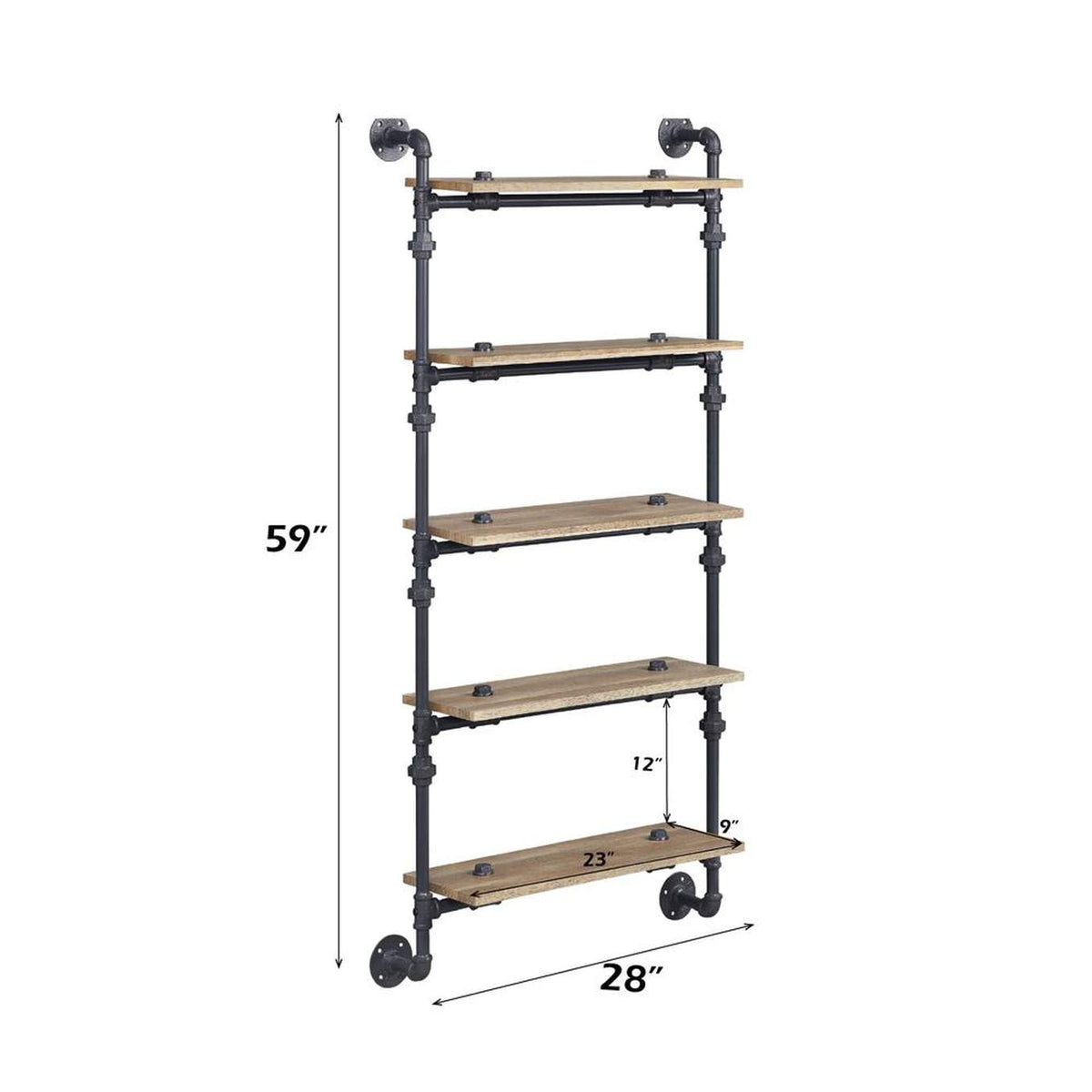 AC00738 Brantley Wall Rack with 5 Shelves