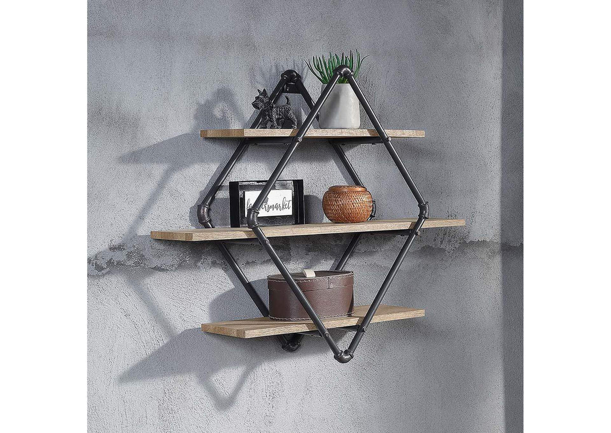 AC00739 Brantley Wall Rack with 3 Shelves