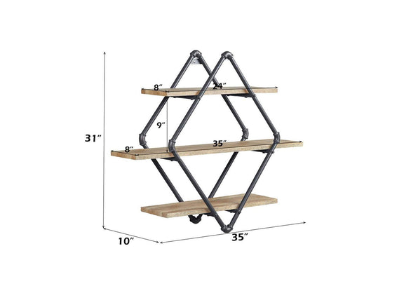 AC00739 Brantley Wall Rack with 3 Shelves