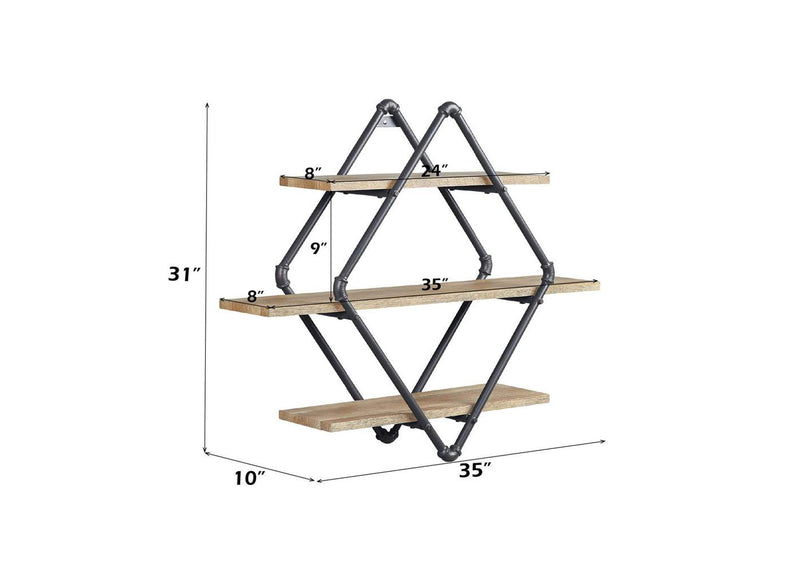 AC00739 Brantley Wall Rack with 3 Shelves