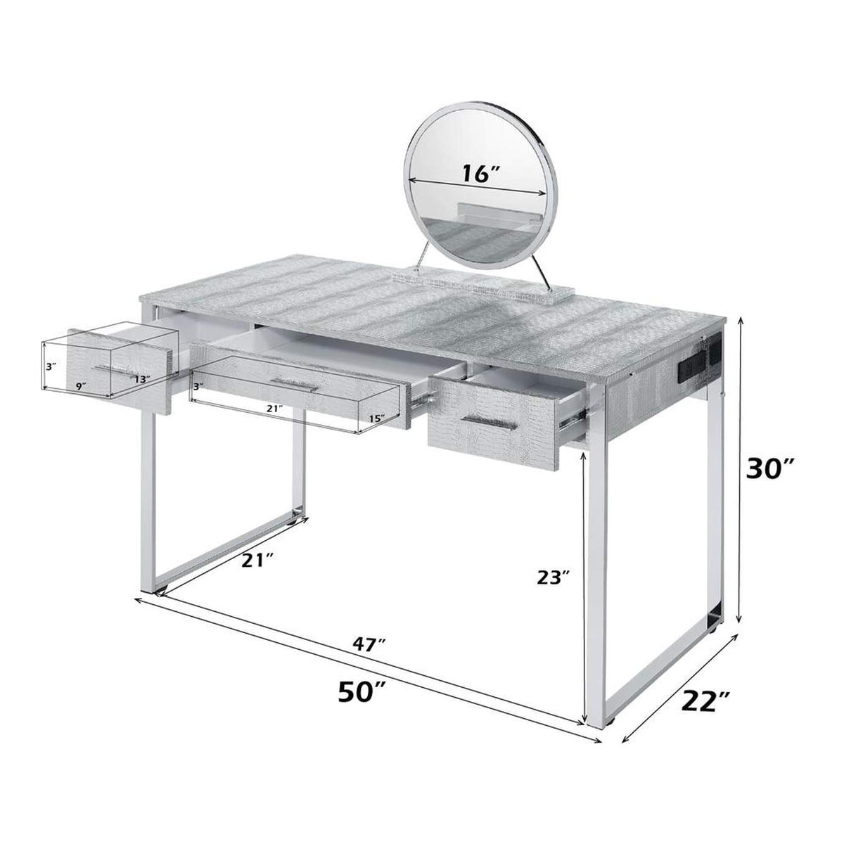 AC00840 Myles Vanity Set with USB