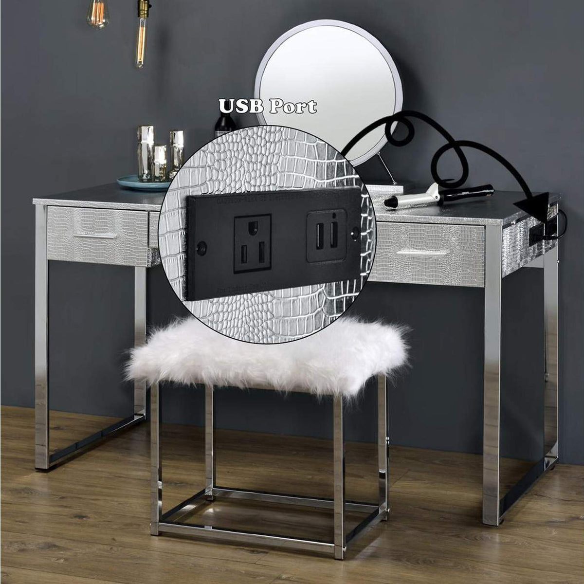 AC00840 Myles Vanity Set with USB