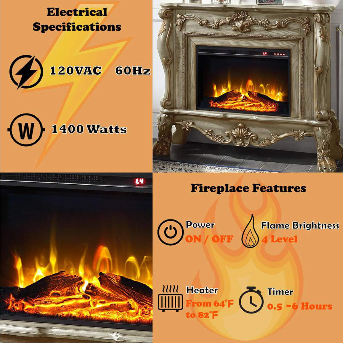 AC01308 Dresden Fireplace