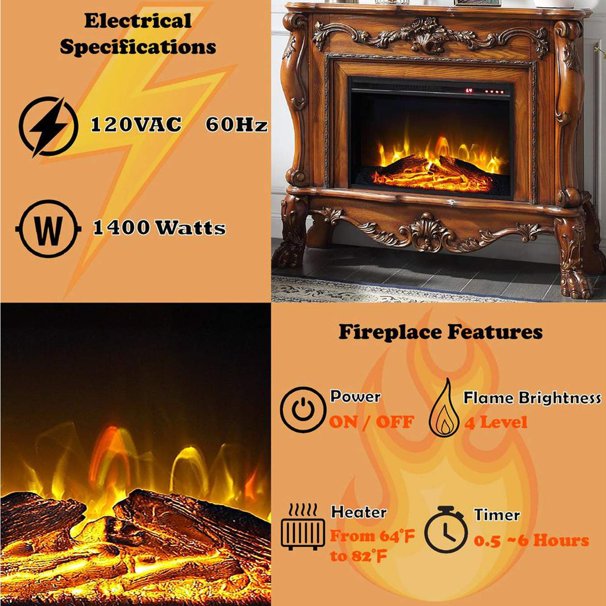 AC01309 Dresden Fireplace