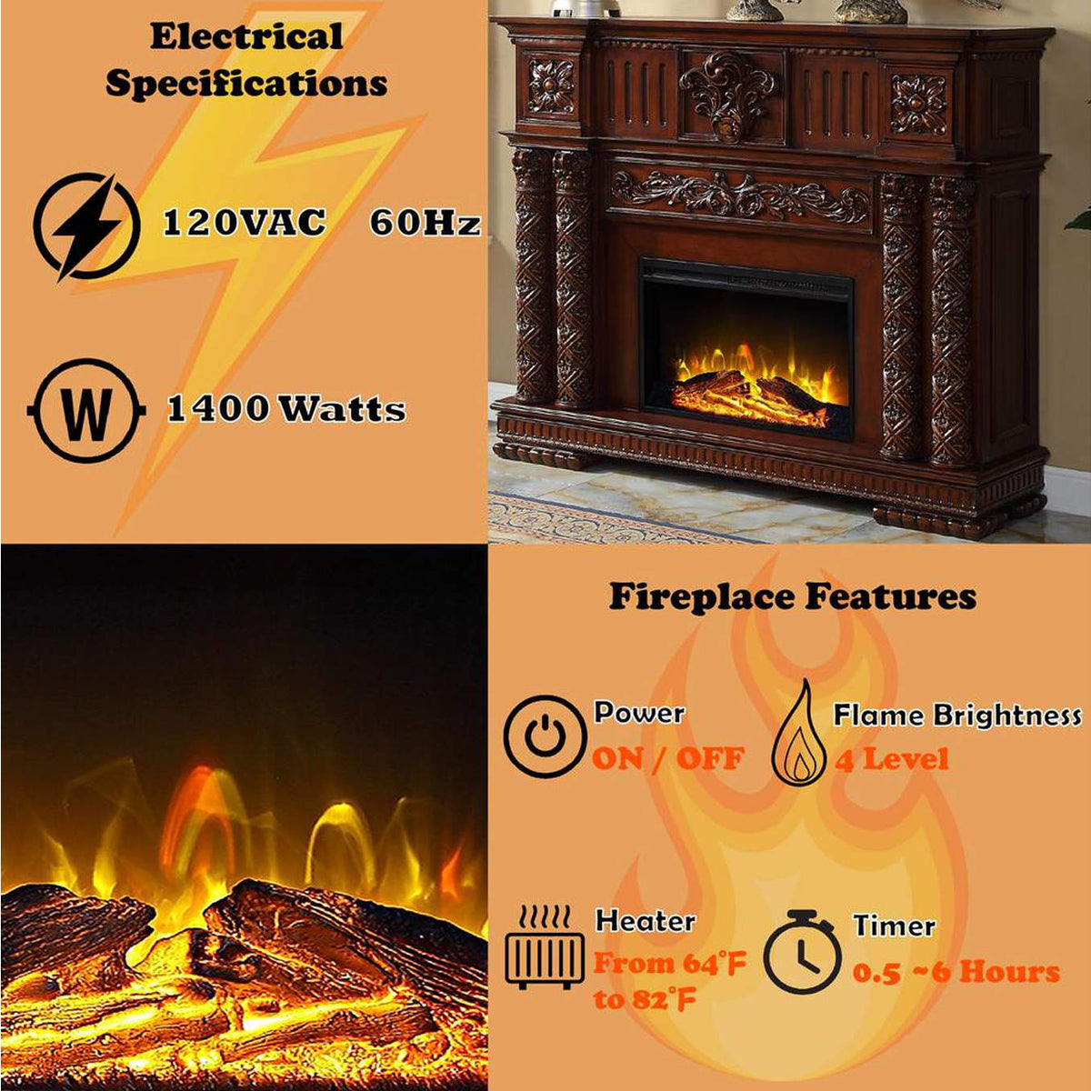 AC01312 Vendome Fireplace