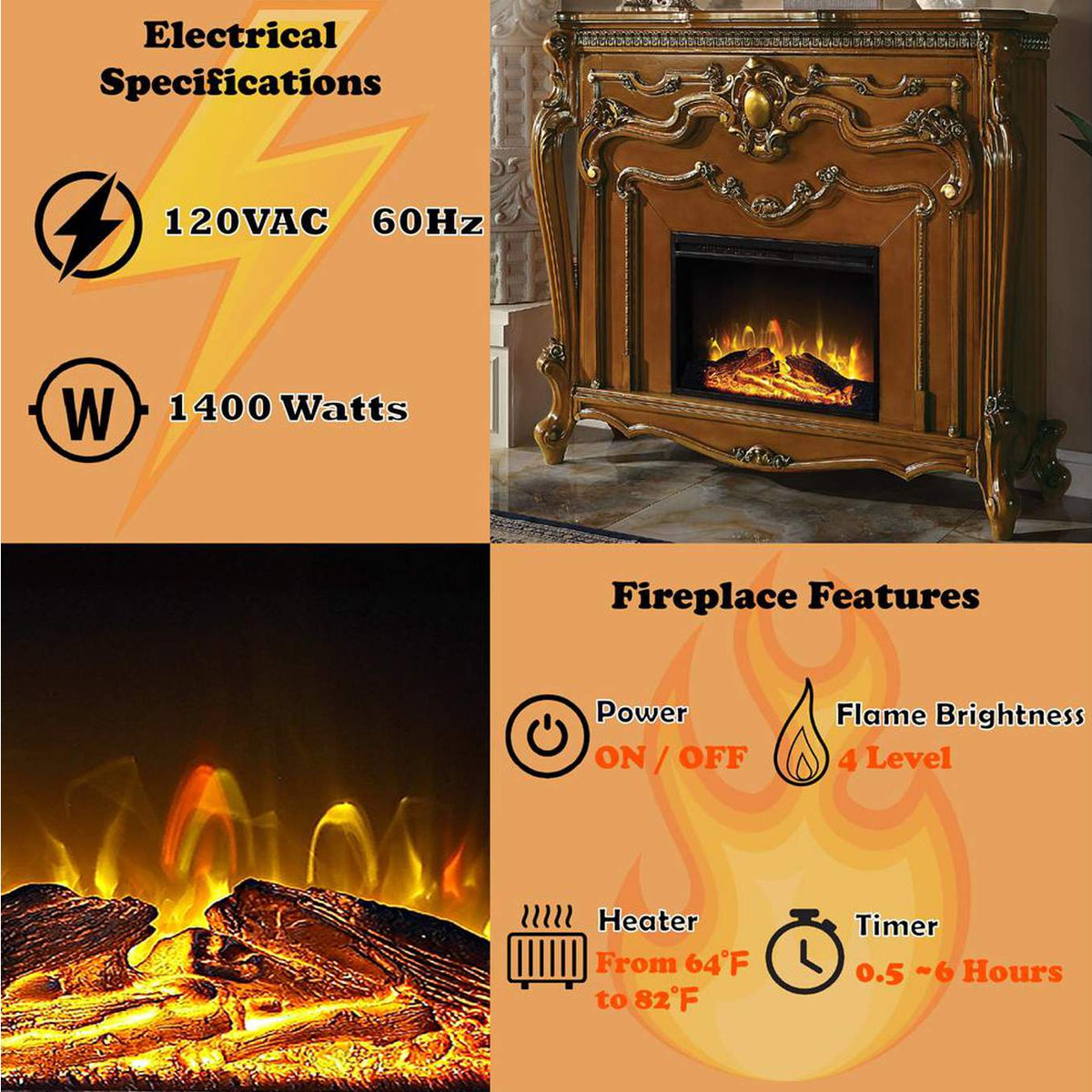 AC01344 Picardy Fireplace