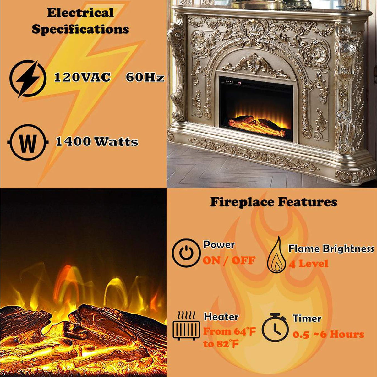 AC01618 Danae Fireplace