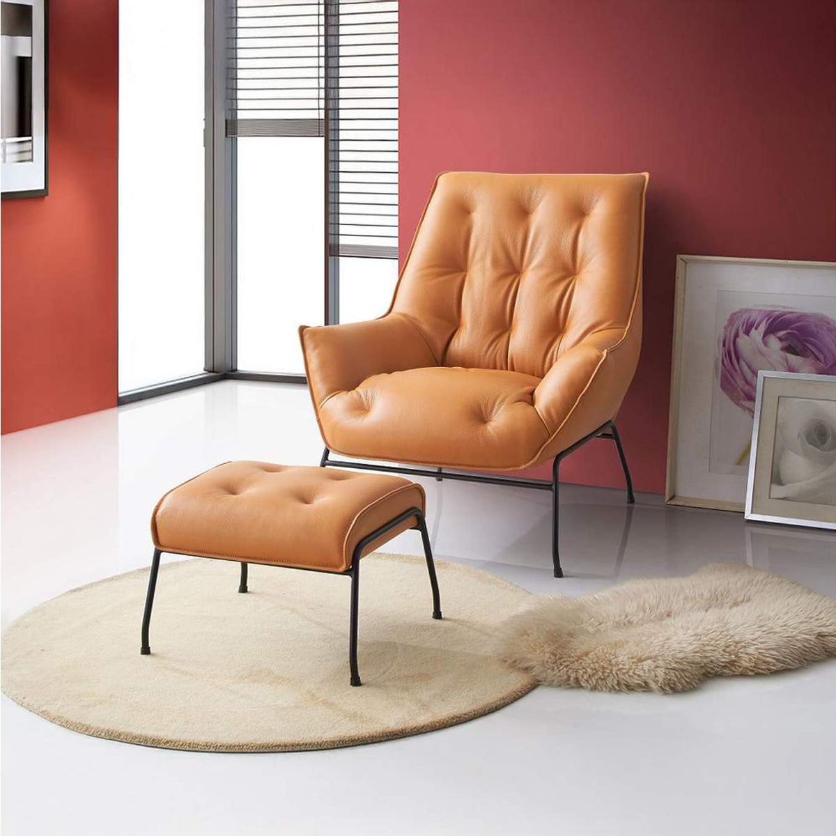 AC02379 Zusa Accent Chair and Ottoman